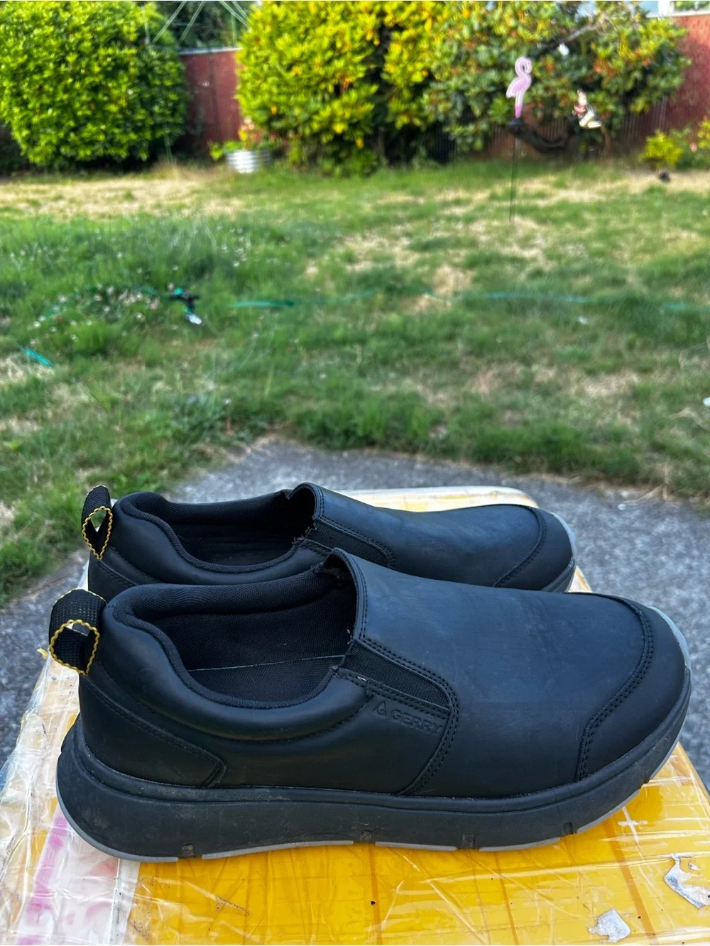 Gerry Moc II Men's Black Slip-On Work Waterproof Shoes Size 12